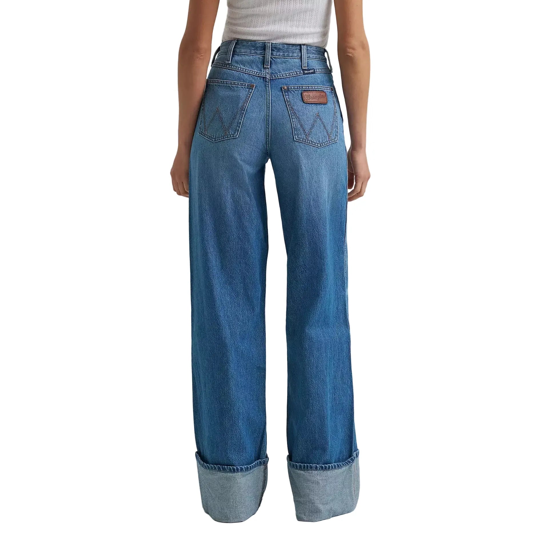 Wrangler Ladies Retro Bailey High Rise Wide Leg Cuffed Jean - 112382266