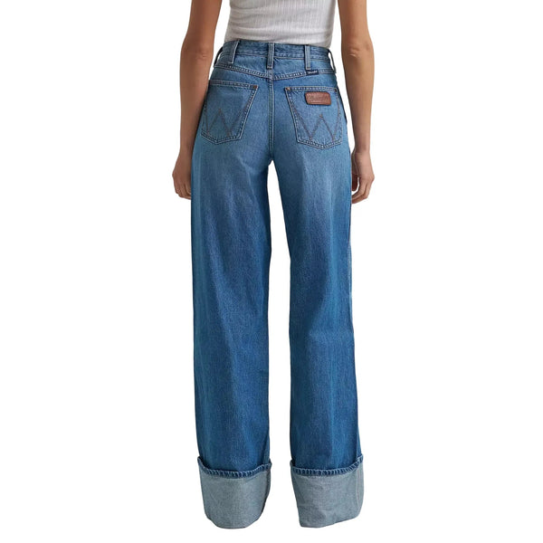 Wrangler Ladies Retro Bailey High Rise Wide Leg Cuffed Jean - 112382266