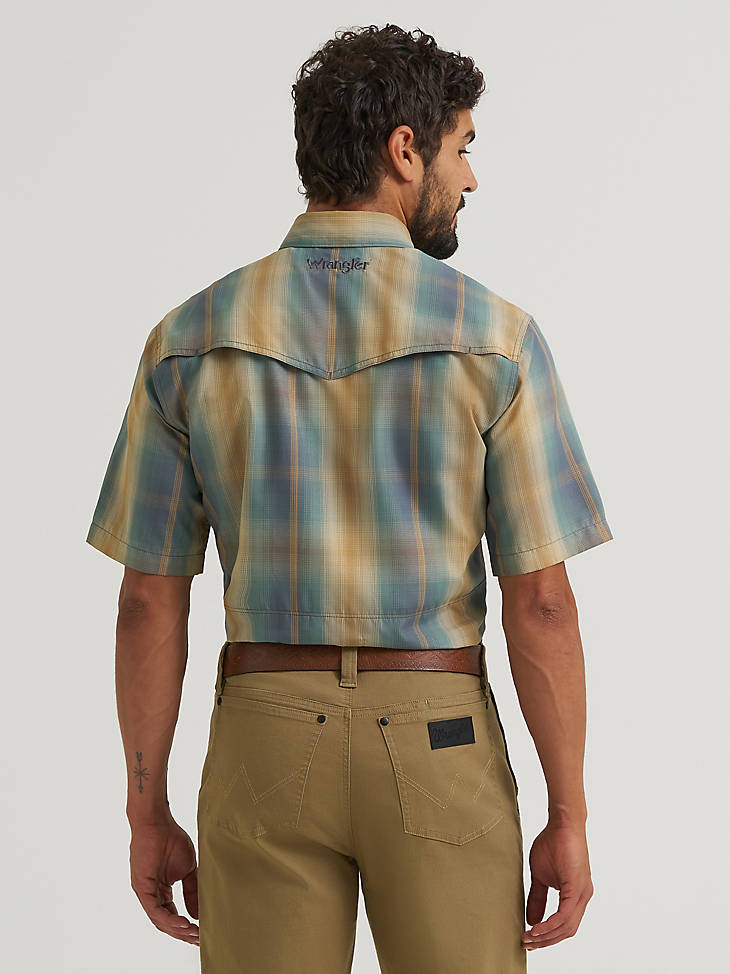 Wrangler Mens Turbulence All Terrain Gear Performance Plaid Shirt-112382381