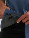 Wrangler Mens Indigo All Terrain Gear Performance Solid Shirt-112382384