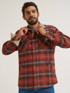 Wrangler Men's All Terrain Gear Lined Flannel Shirt Jacket Red 112382478