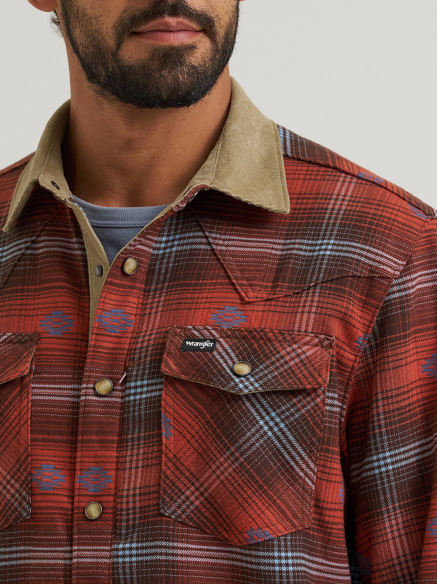 Wrangler Men's All Terrain Gear Lined Flannel Shirt Jacket Red 112382478
