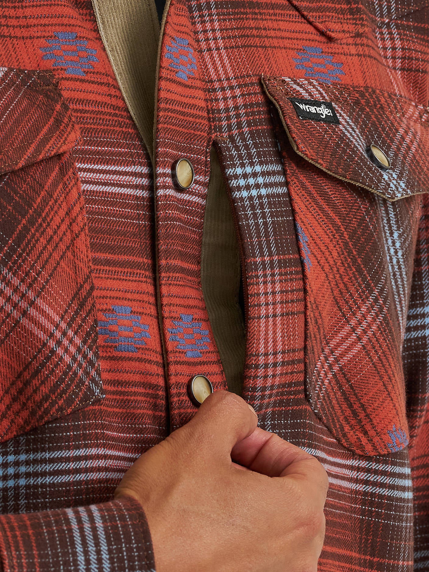 Wrangler Men's All Terrain Gear Lined Flannel Shirt Jacket Red 112382478