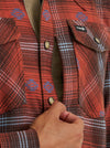 Wrangler Men's All Terrain Gear Lined Flannel Shirt Jacket Red 112382478