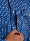 Wrangler Mens Navy All Terrain Gear Technical Solid Shirt-112382501