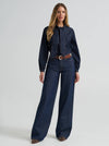 Wrangler Ladies Denim Bow Snap Shirt 112382509