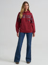 Wrangler Ladies Wide Open Spaces Logo Hoodie Burgundy 112382644
