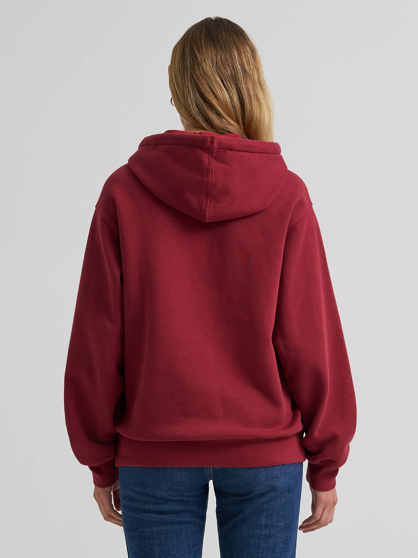 Wrangler Ladies Wide Open Spaces Logo Hoodie Burgundy 112382644