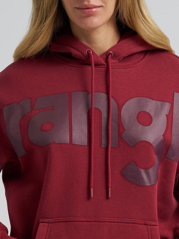 Wrangler Ladies Wide Open Spaces Logo Hoodie Burgundy 112382644