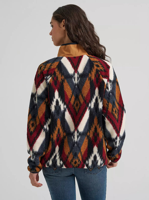 Wrangler Ladies Hay Away Big Sky Sherpa Snap Jacket 112382669