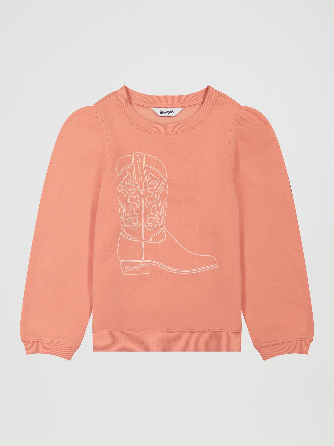 Wrangler Girls Puff Sleeve Graphic Fleece Sweatshirt - 112382684