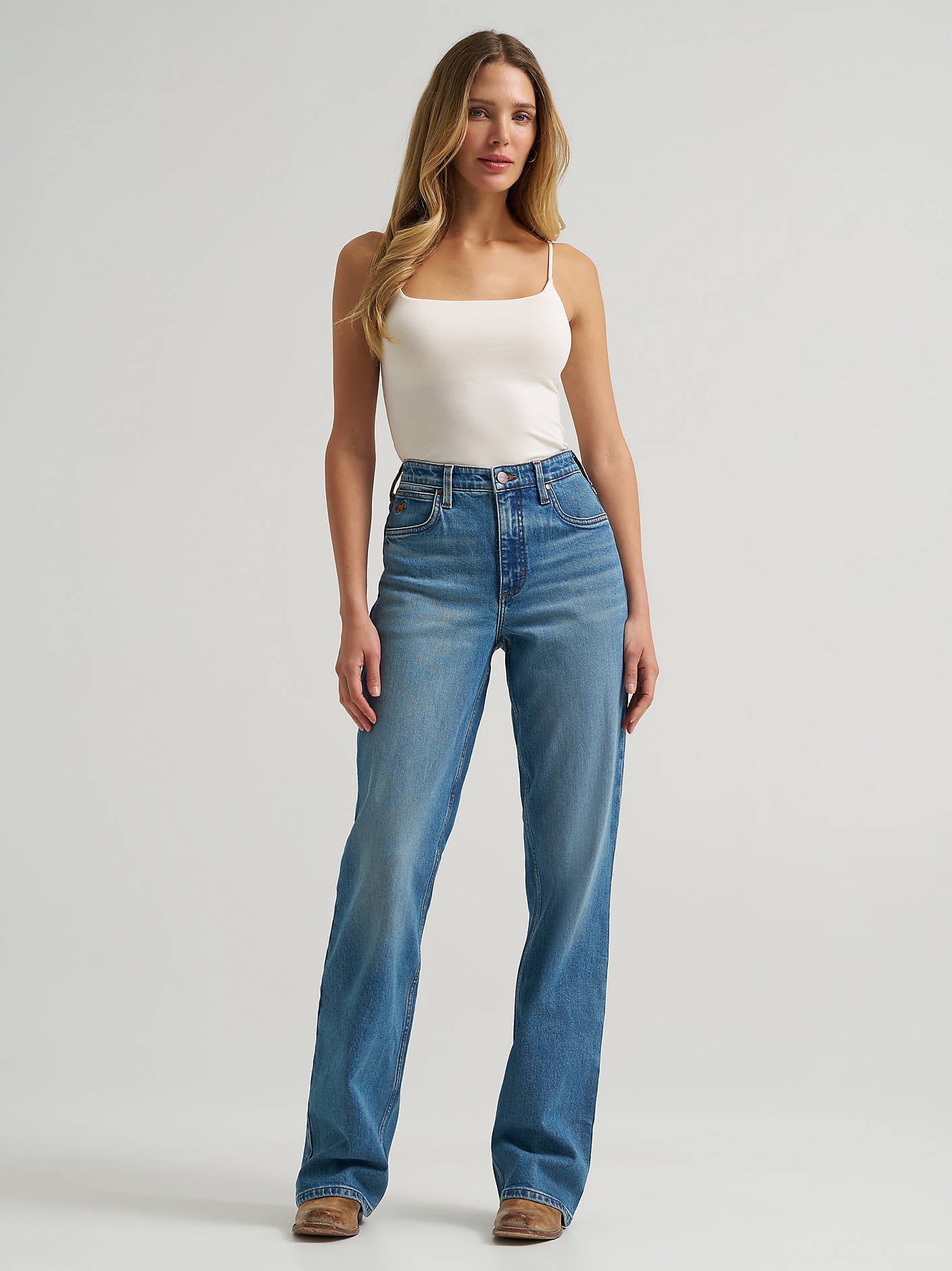 Wrangler Ladies High Rise Skylar Relaxed Bootcut Wrangler Riding Jean - Ryan - 112382724