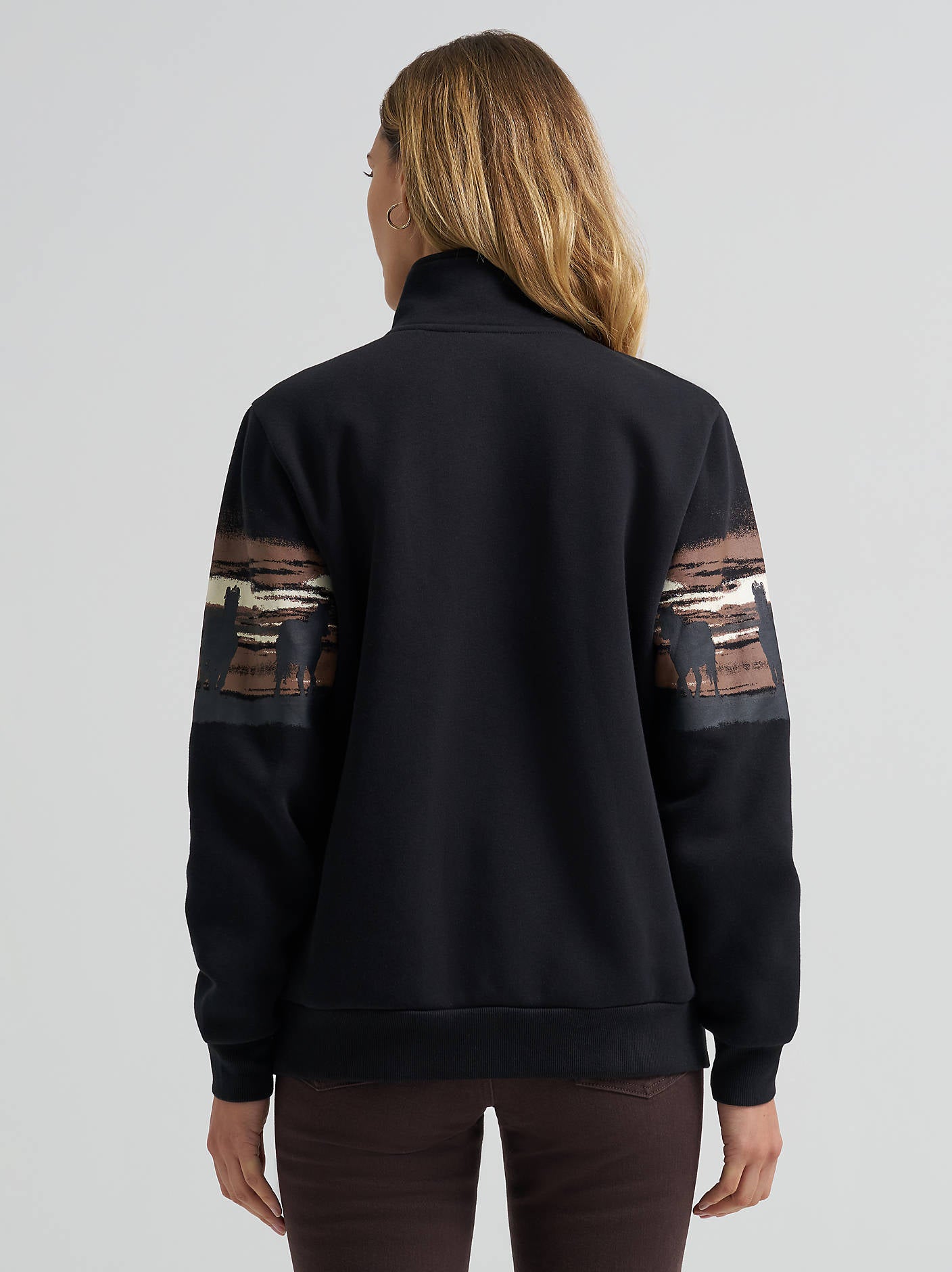 Wrangler Ladies Wild West Pullover Black 112382737