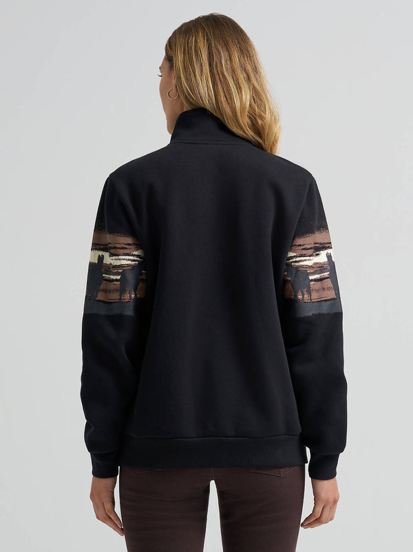 Wrangler Ladies Wild West Pullover Black 112382737
