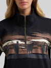 Wrangler Ladies Wild West Pullover Black 112382737