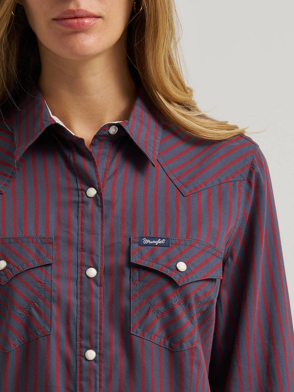 Wrangler Ladies Olivia Western Slim Snap Shirt 112382749