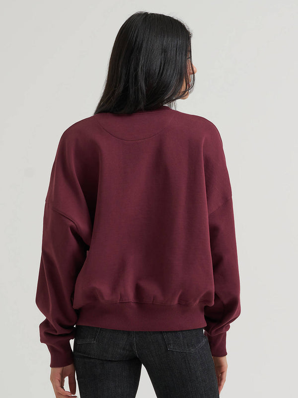 Wrangler Ladies Lainey Wilson Rodeo Nights Sweatshirt Burgundy 112382793