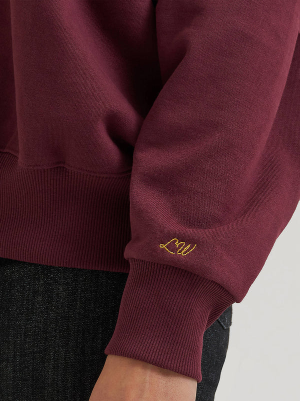 Wrangler Ladies Lainey Wilson Rodeo Nights Sweatshirt Burgundy 112382793