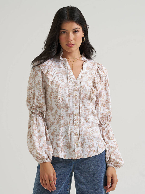Wrangler Ladies Lainey Wilson Folk Floral Blouse 112382881