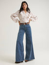 Wrangler Ladies Lainey Wilson Cheeky Wide Leg Chenille Jean 112382902