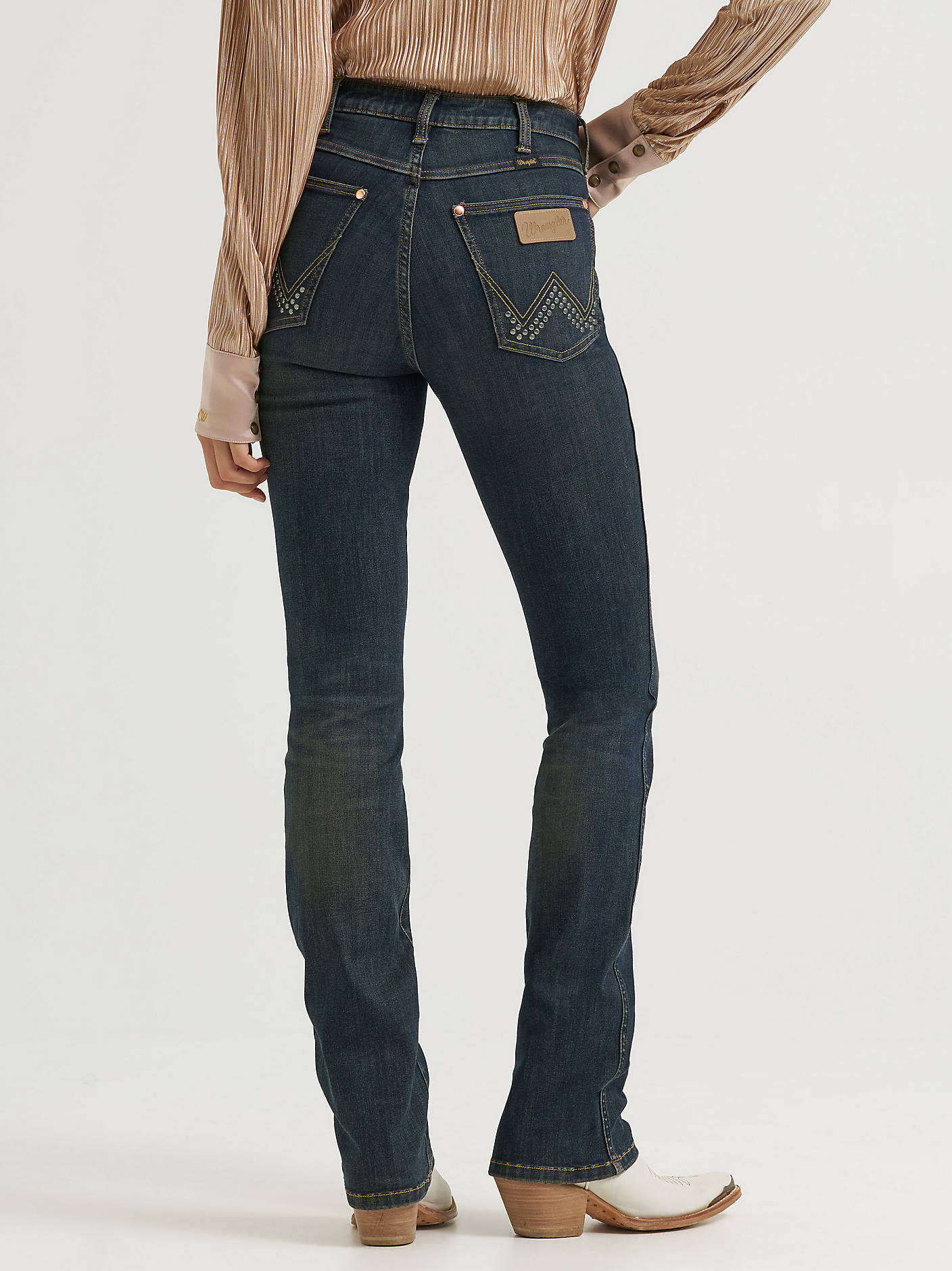 Wrangler Ladies Lainey Wilson Studded Boot Hugger Jeans 112382916