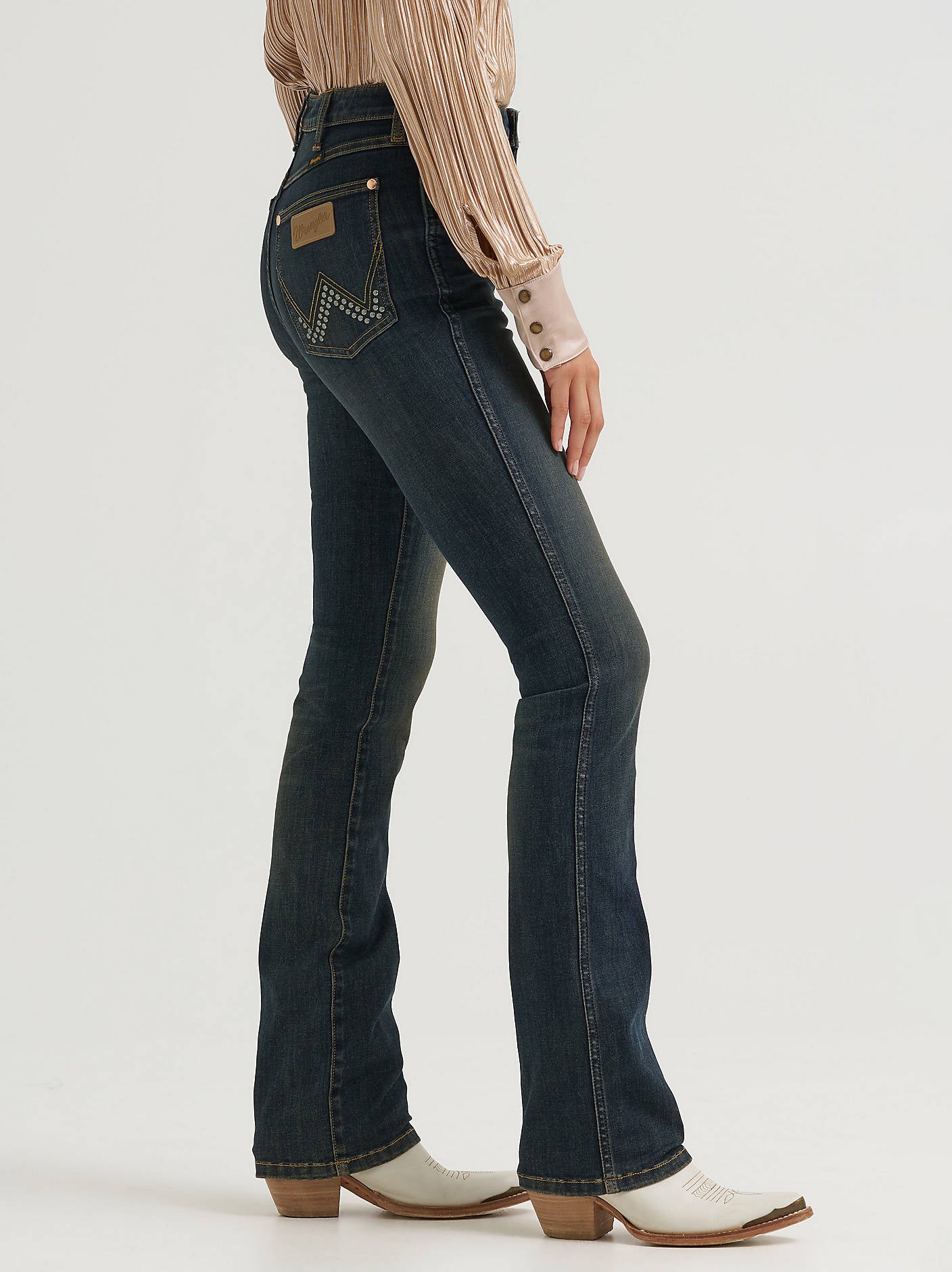 Wrangler Ladies Lainey Wilson Studded Boot Hugger Jeans 112382916