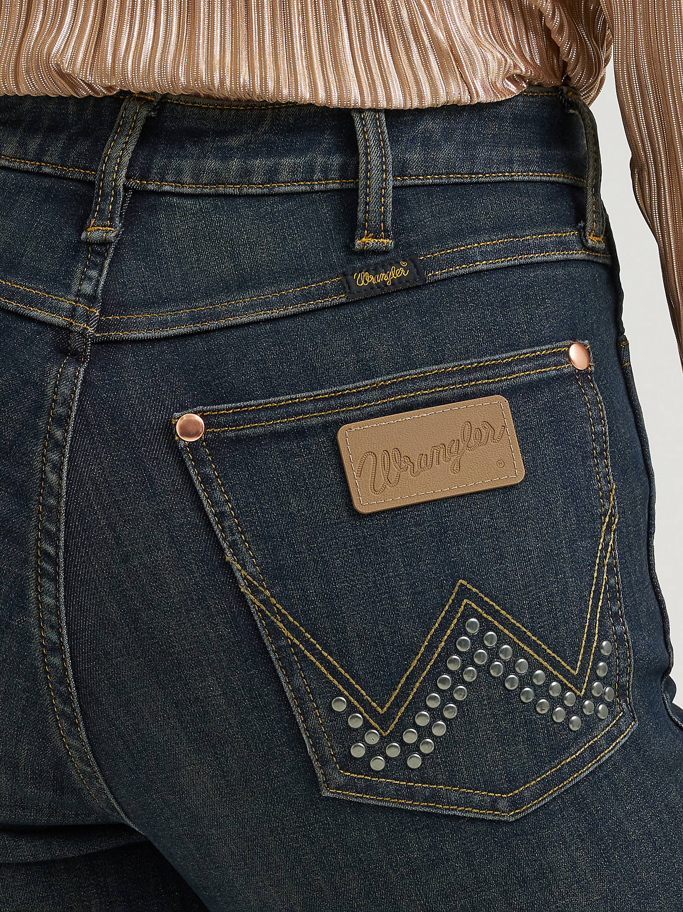 Wrangler Ladies Lainey Wilson Studded Boot Hugger Jeans 112382916