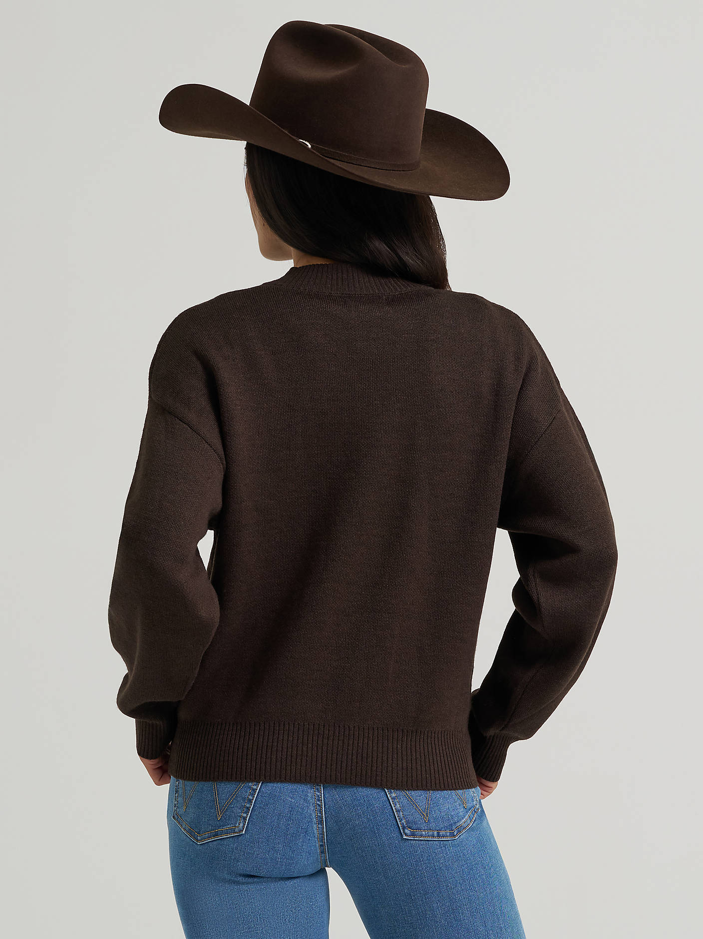 Wrangler Ladies Canyon Sweater Brown 112383026