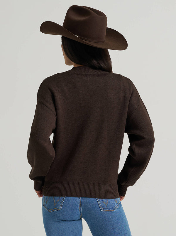 Wrangler Ladies Canyon Sweater Brown 112383026