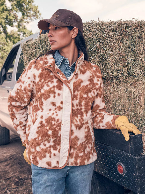 Wrangler Ladies Hay Away Big Sky Sherpa Snap Jacket 112383036