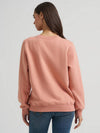 Wrangler Ladies Washed Prairie Fleece Sweatshirt Cameo Brown 112383951