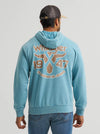 Wrangler Mens Legends Back Graphic Adriatic Blue Hoodie-112383953