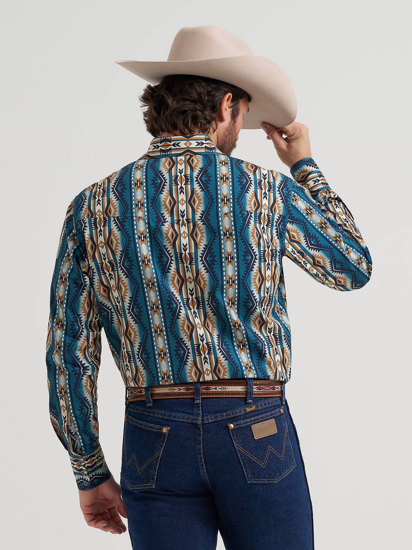Wrangler Men's Checotah Long Sleeve Western Snap Shirt High Desert 112384297