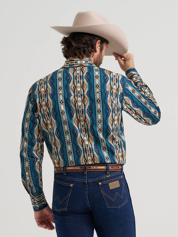 Wrangler Men's Checotah Long Sleeve Western Snap Shirt High Desert 112384297