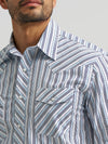 Wrangler Men's 20X Competition Long Sleeve Snap Shirt Curly Stripes 112384656