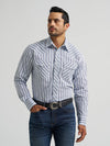 Wrangler Men's 20X Competition Long Sleeve Snap Shirt Curly Stripes 112384656