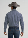 Wrangler Men's 20X Competition Long Sleeve Snap Shirt Navy Dice 112384657