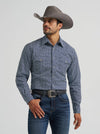 Wrangler Men's 20X Competition Long Sleeve Snap Shirt Navy Dice 112384657