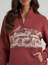 Wrangler Ladies Wild West Pullover Rose 112385419