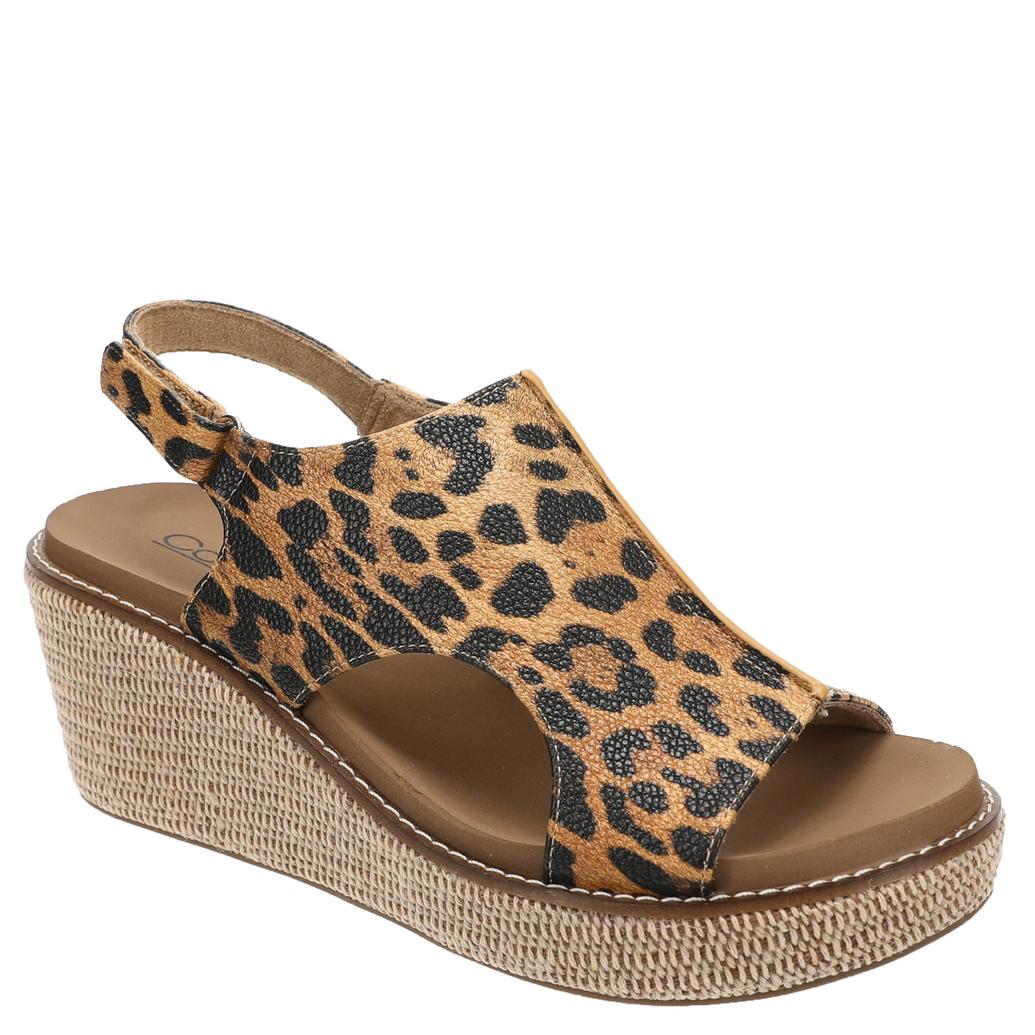 Corkys Carley Studded Slingback Wedge Sandals - Leopard - 30-5316-LEOP-Q