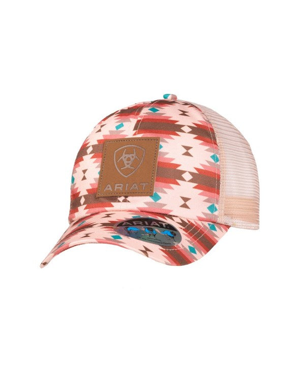Ariat Girls Aztec Print Logo with Pony Flo Baseball Hat A300087930