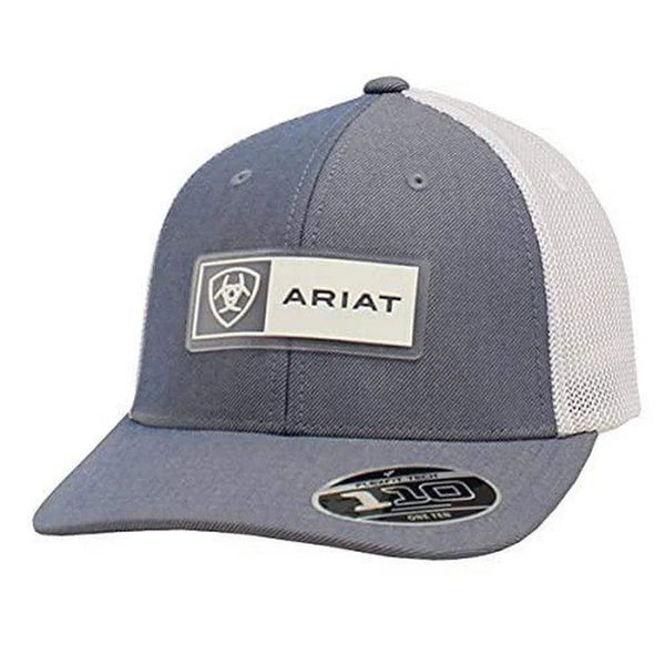 Ariat Light Blue Logo Patch Mesh Snapback A300015313