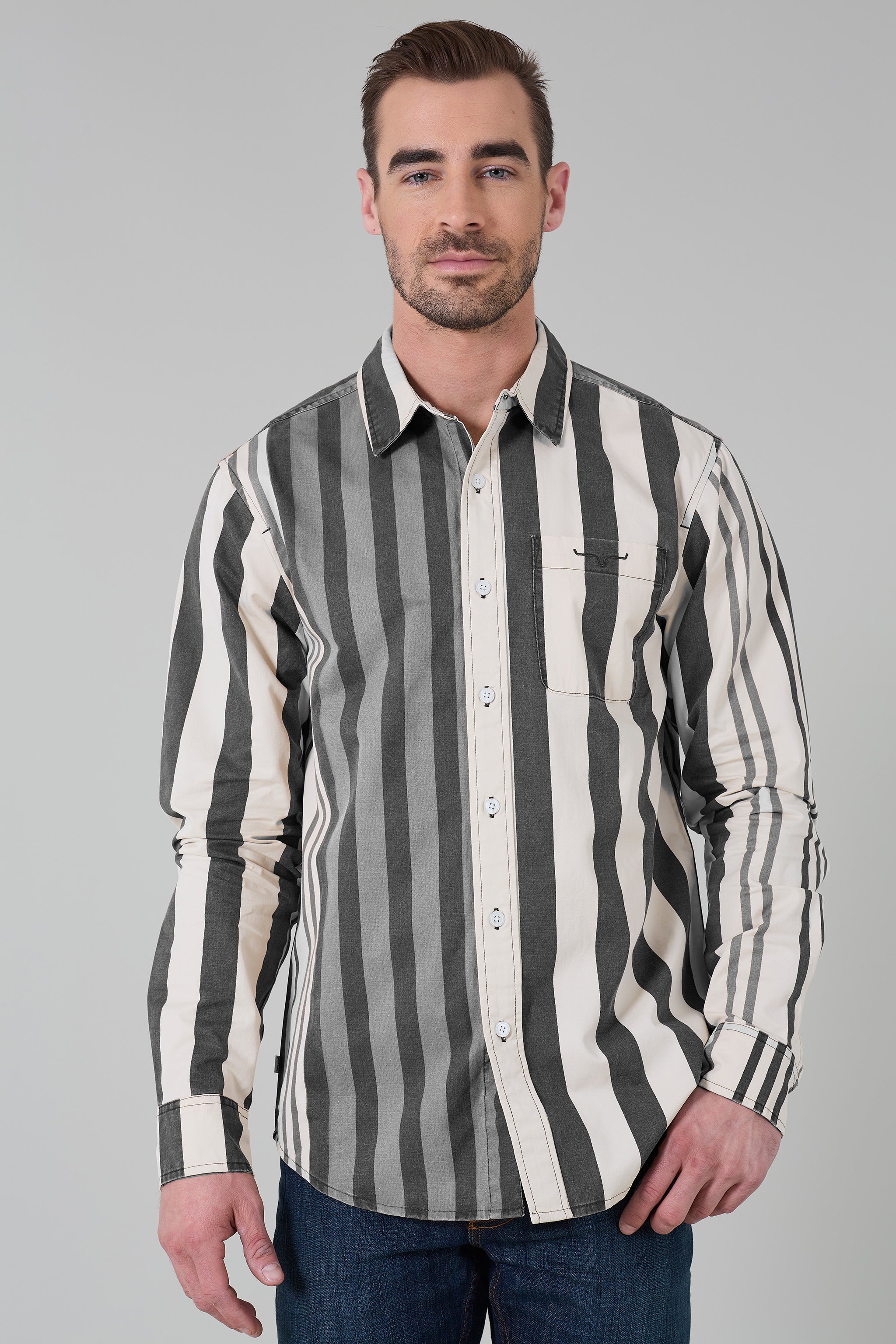 Men’s Kimes Ranch “1992” Button-Down Long Sleeve Shirt – Black