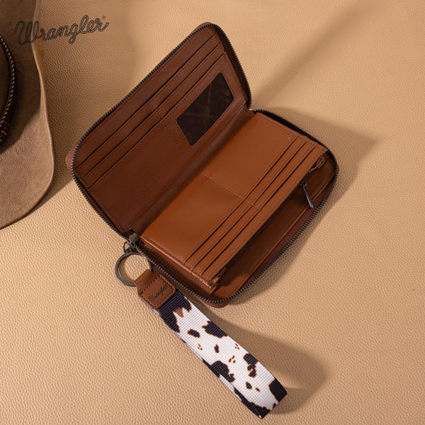 Wrangler Cow Brown Print Wallet-WG102-W006BR
