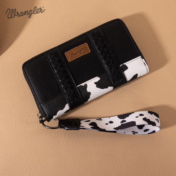 Wrangler Cow Black Print Wallet-WG102-W006BK