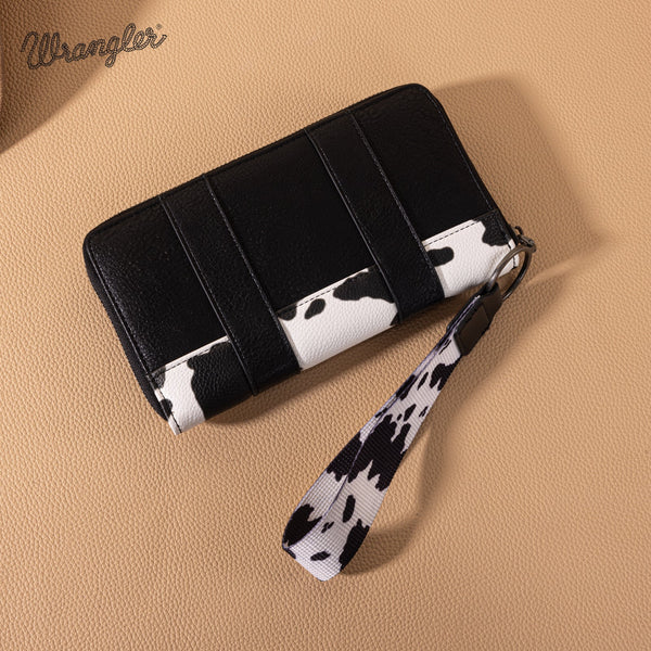 Wrangler Cow Black Print Wallet-WG102-W006BK