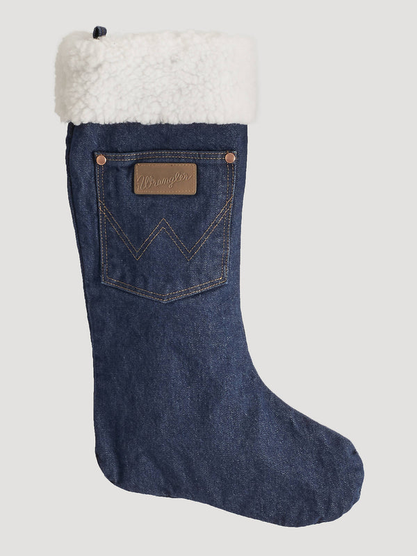 Wrangler Sherpa Denim Christmas Stocking-1WRCHSP
