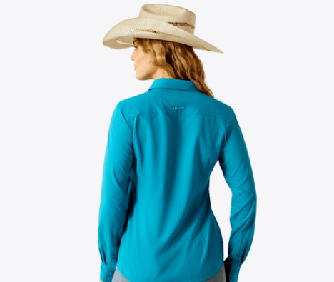 Ariat Women's Kirby Pro Shirt - Enamel Blue - 10058836