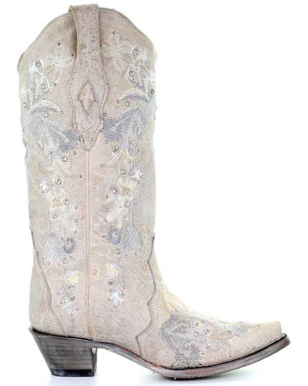 Corral Ladies Floral Embroidered Western Boots - A3521