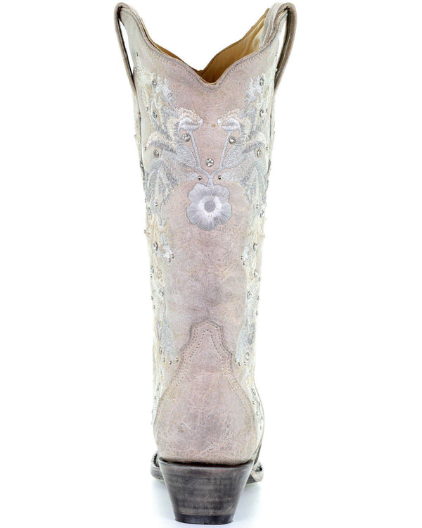 Corral Ladies Floral Embroidered Western Boots - A3521